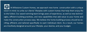 Milestone Custom Homes Introduction