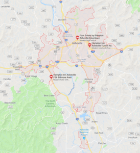 Asheville NC Map